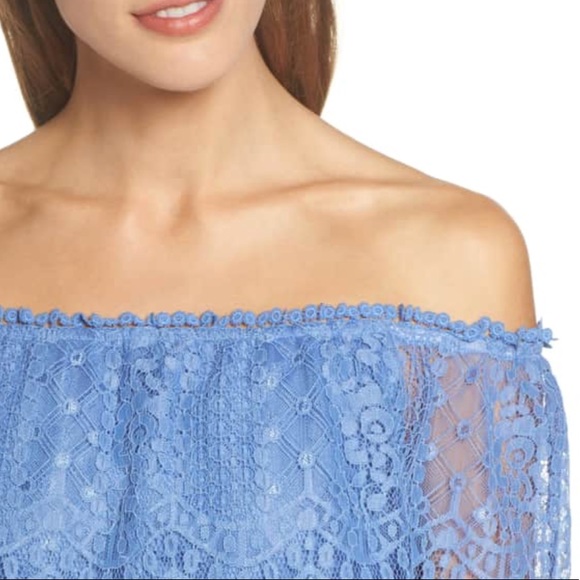 Lace Ruffle Off the Shoulder Dress - Picture 5 of 6